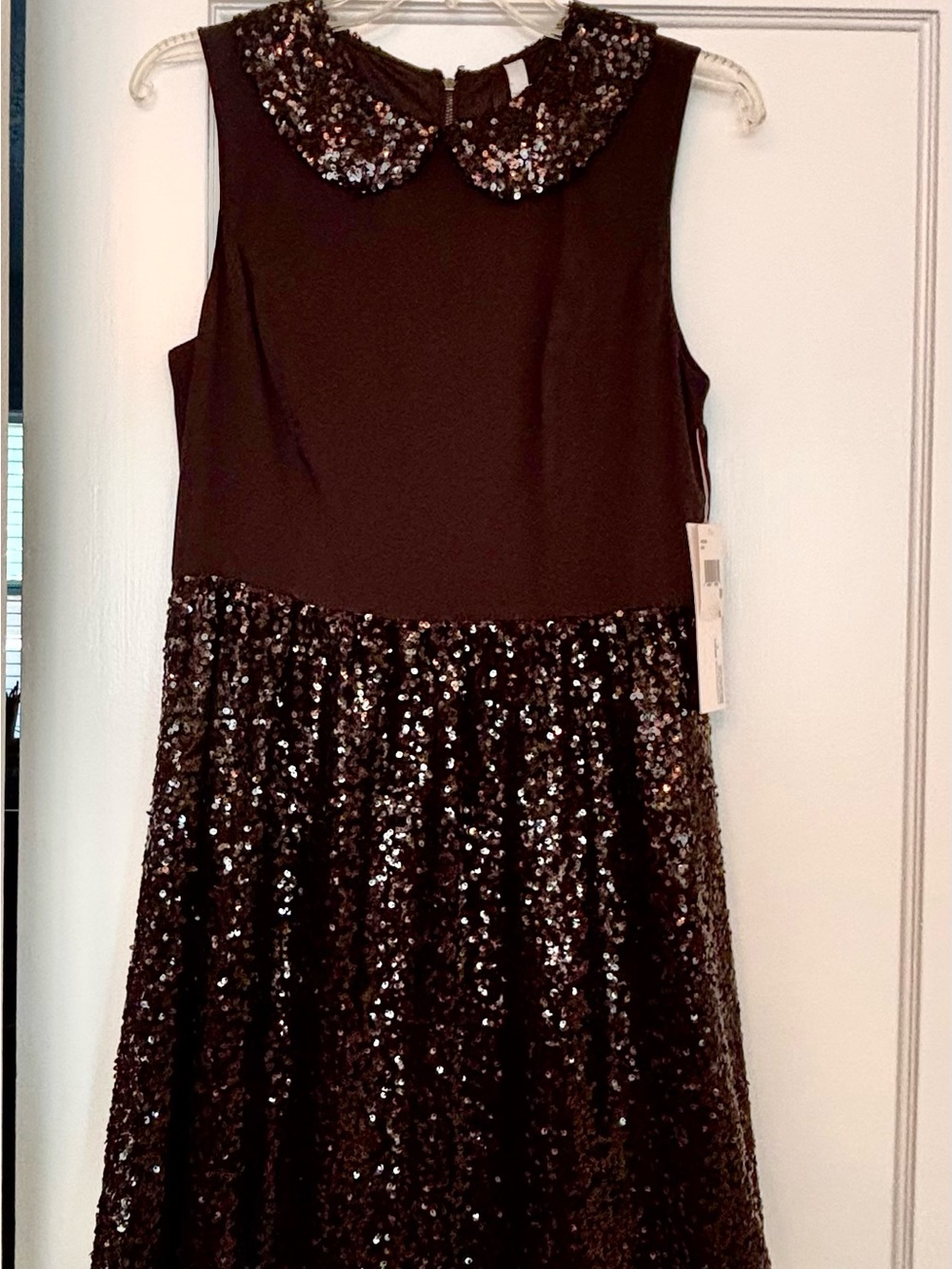 Kensie Black Sequin Collar Formal Dress